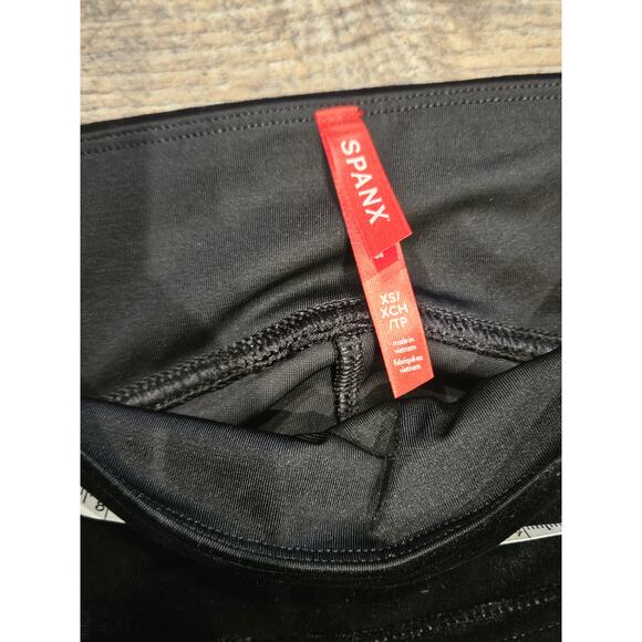 NEW Spanx Pants Womens xs Extra Small Black Velvet velour Leggings y2k classic - Picture 4 of 7